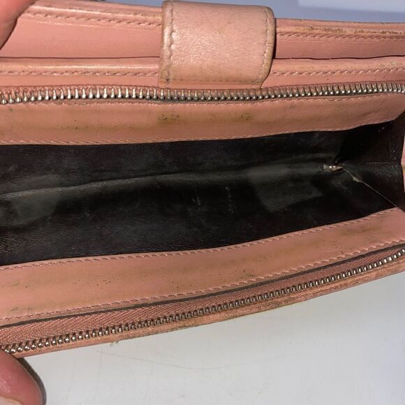 Authentic GUCCI GG Logo Leather Trim Long Clutch Wallet - Picture 7 of 9